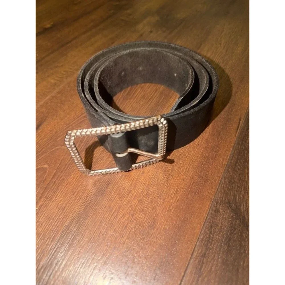 Black leather belt, 39” length